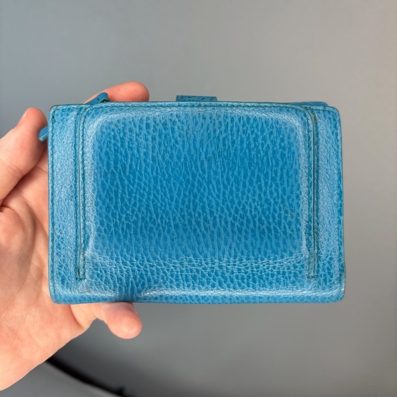 Lodis Cerulean Blue Real Leather Wallet - Picture 2 of 11